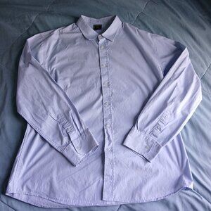 Irreverent Men's button up collared shirt light blue XL